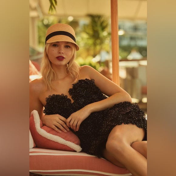 Anthropologie 3D Floral Polka Dot Mini Dress - Picture 2 of 16